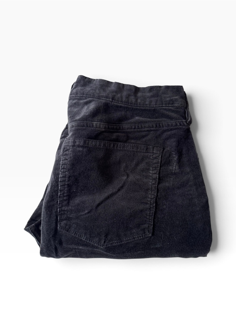 J. Crew Factory Re-Imagined Black Tapered Leg Small Wale Stretch Corduroy Jeans